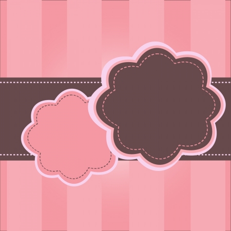 vintage pink frameのイラスト素材