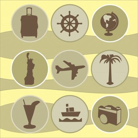 set vacationsのイラスト素材
