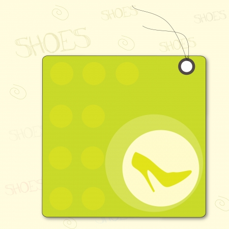 green label for shoesのイラスト素材