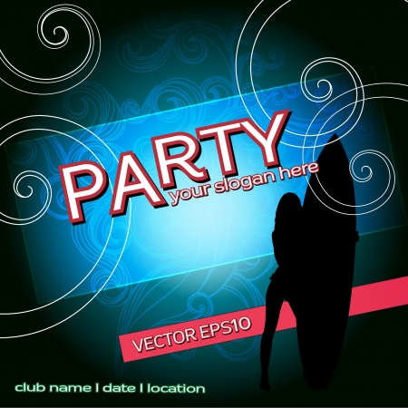 Party flAyer design template, PARTY SUMMER FLAYER, SUMMER PARTY BACKGROUND, のイラスト素材