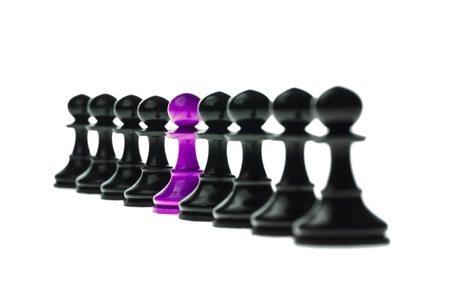 Odd Chess Piece Standing Out From The Crowdの写真素材