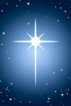 Christmas Star on Gradient Backgroundの写真素材