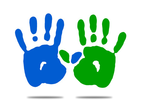 Teamwork Co-Operation Concept Two Handsの写真素材