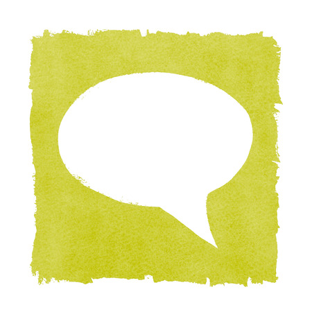 Social Media Speech Bubble Painted Green Box Frame