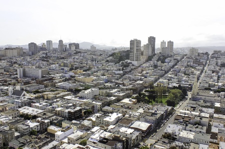 A view of San Francisco streets from above