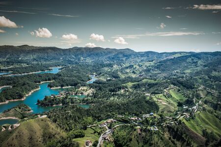 panoramic view of the island Guatapé, Colombia