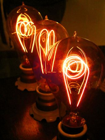 Light up: incandescent lampsの写真素材