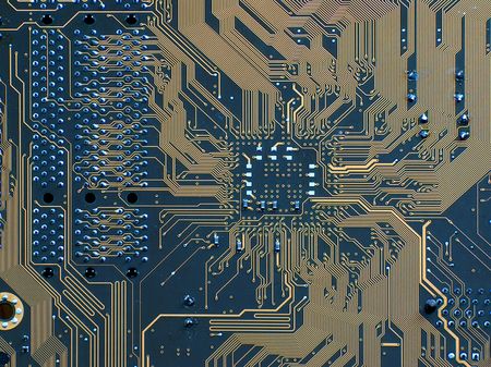 Printed circuit of a computerの写真素材