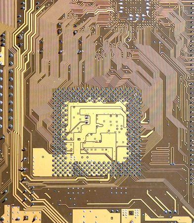 Printed circuit of a computerの写真素材