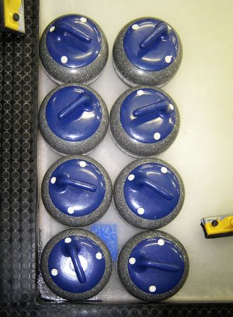 Sport: curling blue team