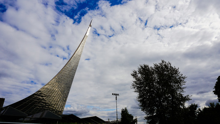 Monument to the Conquerors of Space in Moscow, Russia.のeditorial素材