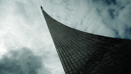 Monument to the Conquerors of Space in Moscow, Russia.のeditorial素材