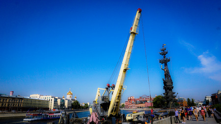 Fixing the Russia Moscow bankのeditorial素材