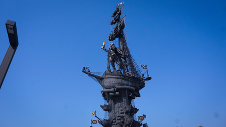 Russia Moscow ship and artの写真素材