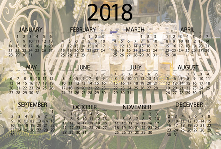 2018 Calendar of the yearの写真素材