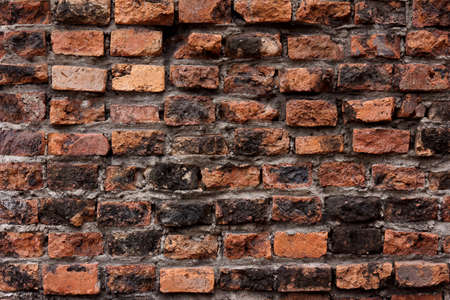 cross-section of old brick wall