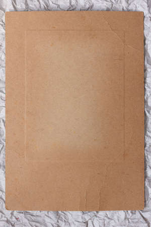 vintage old photo frame on rice paperの写真素材