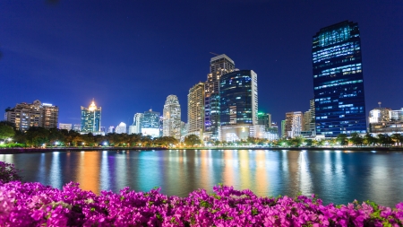 Bangkok cityscape at duskのeditorial素材