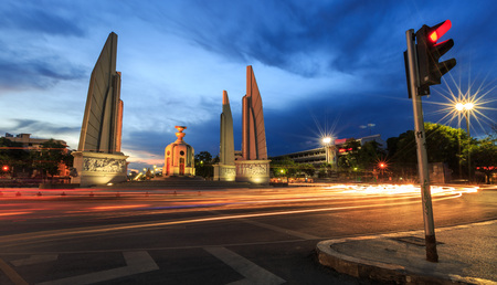 The Democracy Monument is a public monument in the centre of Bangkok, capital of Thailand.のeditorial素材