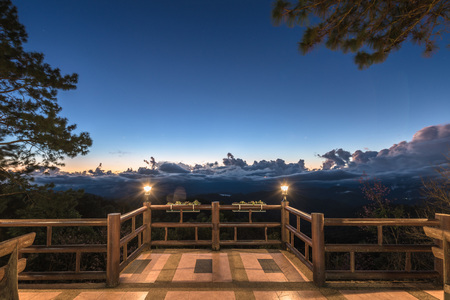 View at view point at Doi Mae Ta Man in Chiang Mai ,Thailandの写真素材