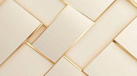 Discover a stunning beige and gold geometric pattern that combines elegance and modern design, perfect as a stylish background for various projects.の素材