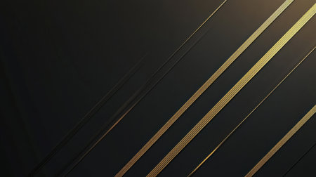 This stunning stock photo features elegant golden lines across a dark background, perfect for use in modern design projects, wallpapers, and abstract art.の素材