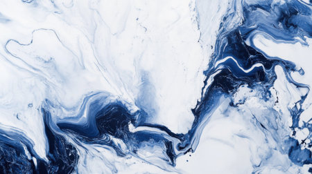 A mesmerizing abstract artwork featuring swirling blue and white patterns, showcasing fluid textures and modern design elements. Perfect for digital projects.の素材