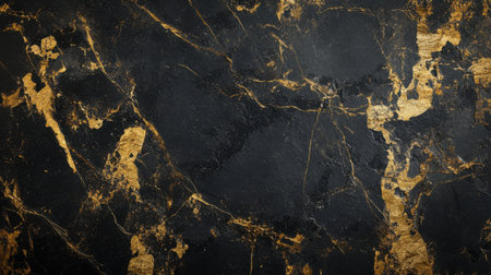Stunning black and gold marble texture ideal for various design projects. Perfect for backgrounds, wallpapers, and luxurious settings that require elegance.の素材