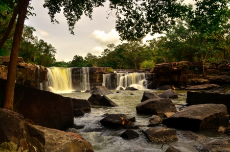 Tat Ton Waterfallの写真素材