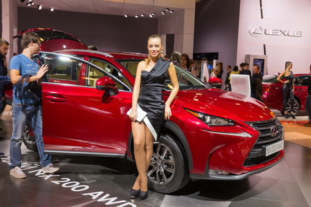 The international motor show in Moscow. 2014.Lexus.のeditorial素材