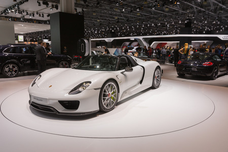 The international motor show in Moscow. 2014. Porshe.のeditorial素材