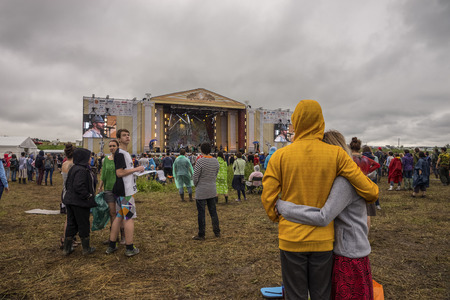 RUSSIA. TULA REGION. BUNIREVO - June 27, 2015. Music festival wild Mint.のeditorial素材
