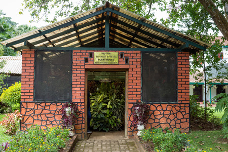 Sri Lanka. Kandy - August 16, 2015.The Plant House. View from the outside.のeditorial素材