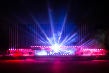 Russia. Moscow - September 28, 2015. The Circle of Light festival 2015. ENEA VDNH. The Pavilion Metallurgy Kazakh SSR.のeditorial素材