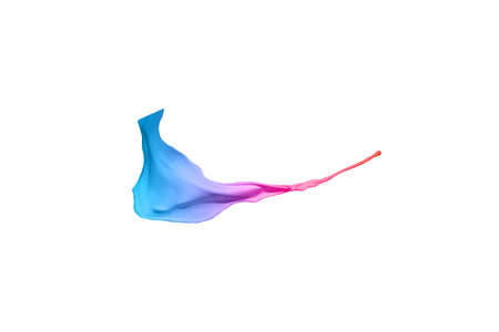 Colored paint splashes isolated on white background.