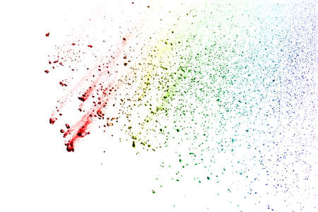 abstract powder splatted background. Colorful powder explosion on white background. Colored cloud....
