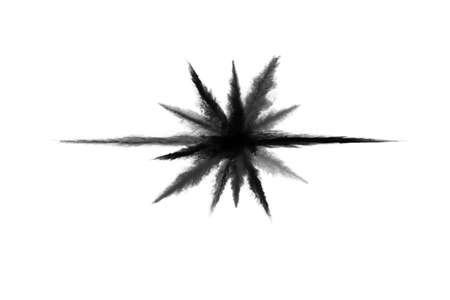 particles of charcoal on white background,abstract powder splatted on white background,Freeze motion of black powder exploding or throwing black powder.の写真素材
