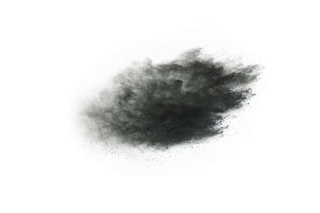 abstract colored dust explosion on a black background.