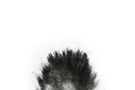 abstract colored dust explosion on a black background.