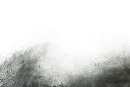abstract colored dust explosion on a black background.