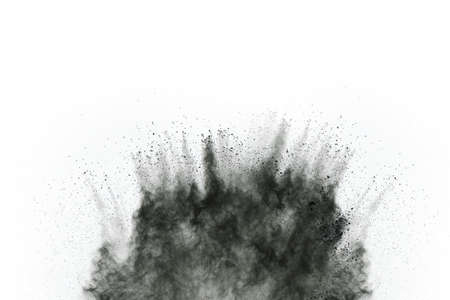 abstract colored dust explosion on a black background.