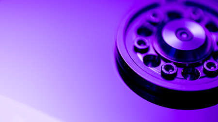 Disassembled hard drive from the computer, hdd with mirror effect Opened hard drive from the computer hdd with mirror effects Part of computer pc, laptop Closeup HDDの写真素材