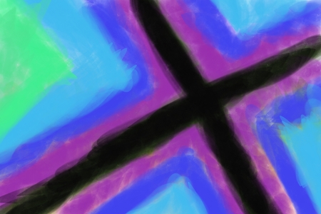 Dark line in the middle of the riveの写真素材