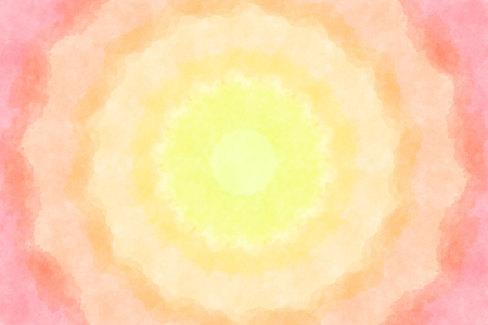 Rainbow hot color with watercolor backgroundの写真素材