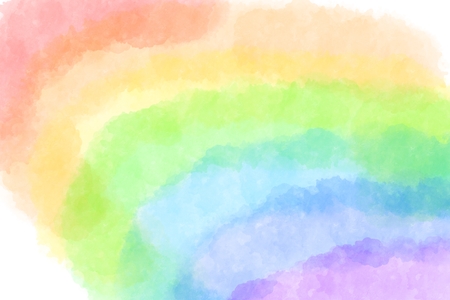 Rainbow colorful watercolor backgroundの写真素材