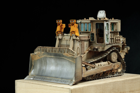 This photo is a scale model of an armored bulldozer, This bulldozer is equipped by USMC during the operation in Iraq 2003.のeditorial素材