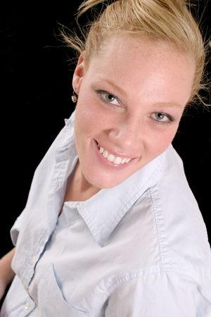 Smiling, attractive business woman headshotの写真素材
