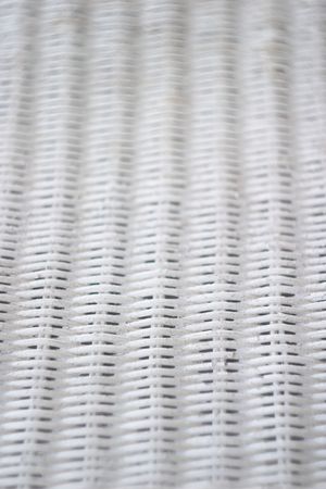 white wicker pattern with plane of focus about one third up from bottom of frameの写真素材