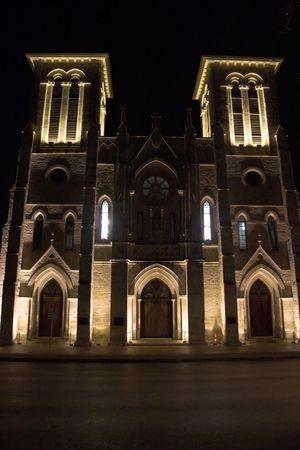 Church at nightの写真素材