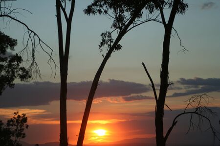Beautiful sunset in pueblaの写真素材